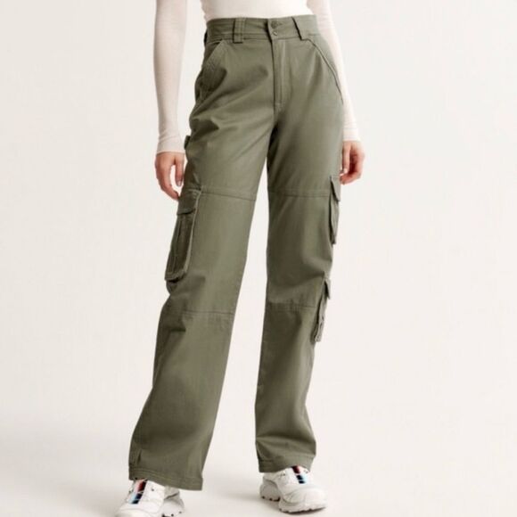 Abercrombie and fitch cargo pants green - Picture 1 of 5